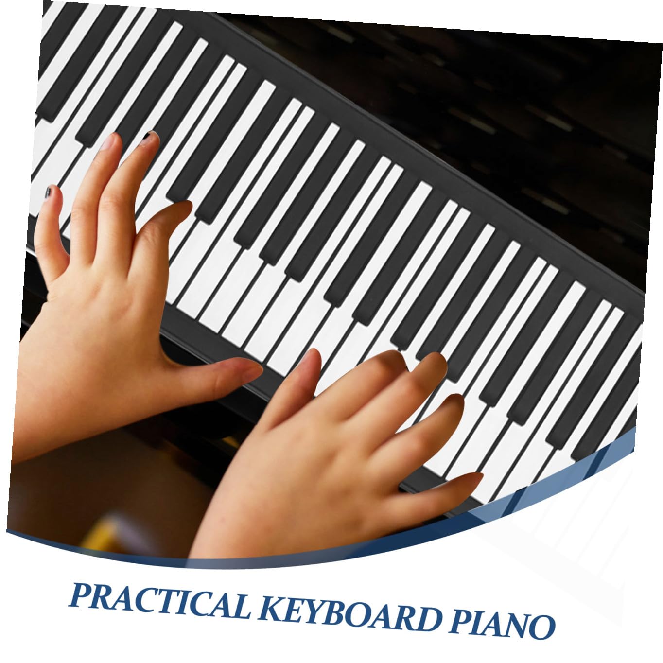 Pianoforte Portatile 61 Tasti in Silicone Leggero Funzione Accordo a Dito Singolo e Multiplo per Ragazzo Ragazza in Scena o Casa Ingresso Audio Mp3 e Pedale Sustain