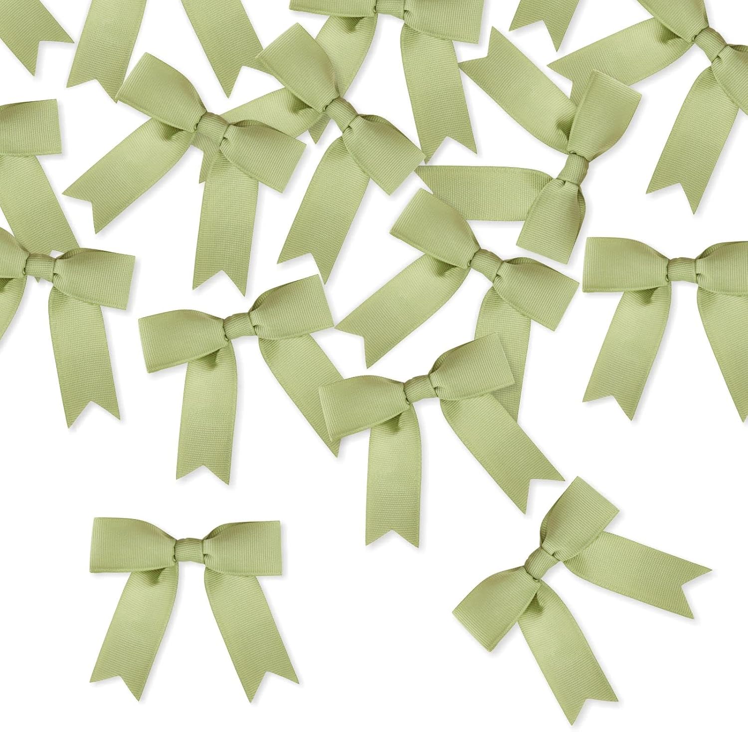 Meseey 30 Pcs Sage Green Premade Grosgrain Bows with Twist-Tie, 3x3 Inches, Perfect for Gift Wrapping, Crafts, Wedding, Baby Shower, Birthday & Party Favors image 4