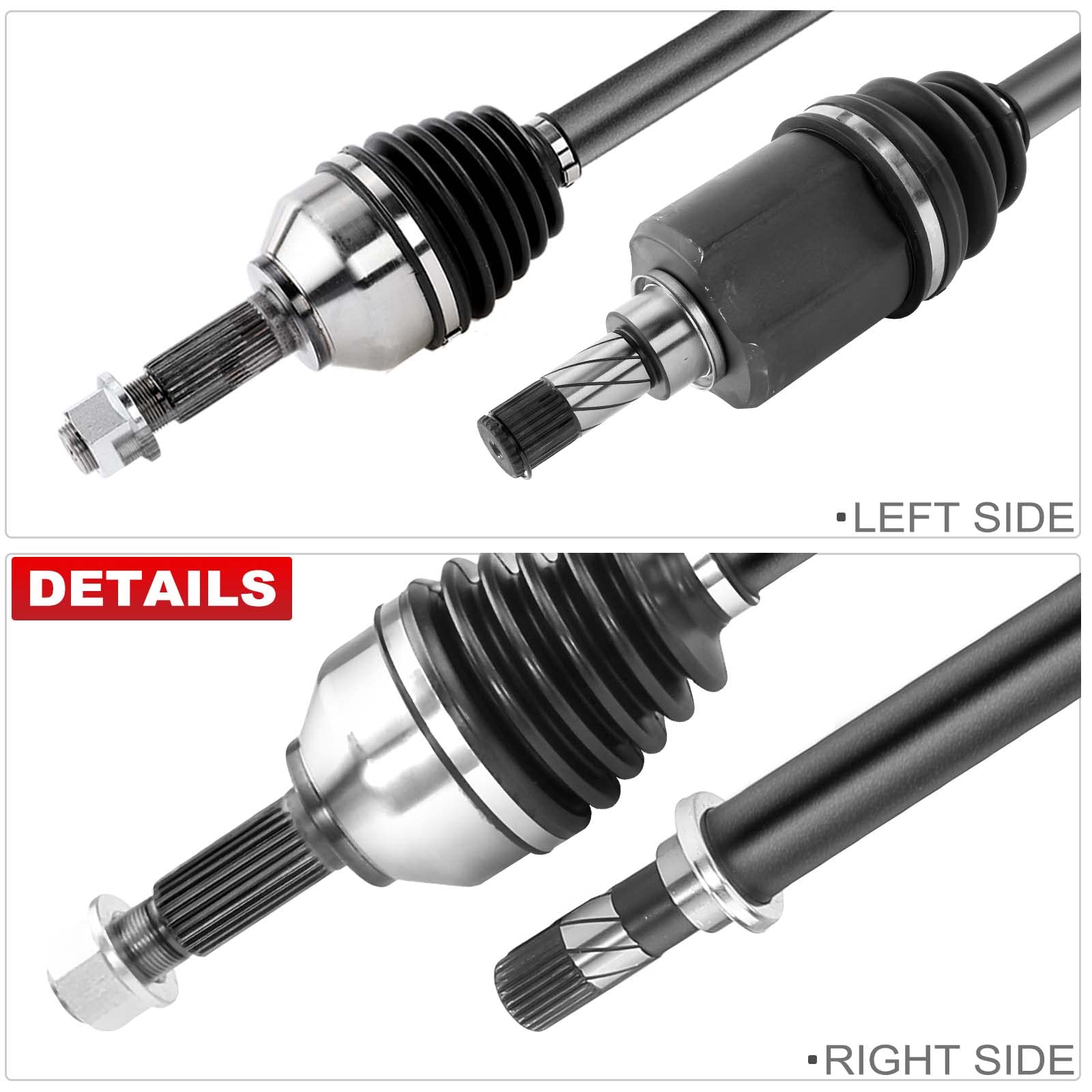 Frankberg 2x Eje motriz Eje de transmisión Caja de cambios manual Eje delantero Izquierda Derecha Compatible con Qashqai +2 I J10 JJ10E NJ10 1.5 dCi 2007-2013 Replace# 39100JD02B