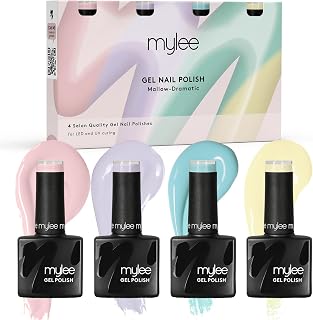Mylee Gel-Nagellack Quad Set 4x8ml [Mallow-Dramatic] - UV/LED, Maniküre, Pediküre, Lang anhaltend, f...