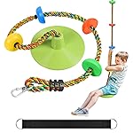 ZNCMRR Tree Swing Climbing Rope, Heavy Duty Swings Seat Replacement for Kids Disc Rope Climbing Swings Seat for Tree Indoor Outdoor Playground Swing Set Accessories(Leaf Green)