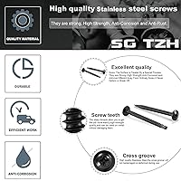 Vista 4 de Tornillos de chapa #10 x 1, 100 unidades, cabeza de armadura de acero inoxidable 410, tornillos autorroscantes rápidos Óxido negro por SG TZH