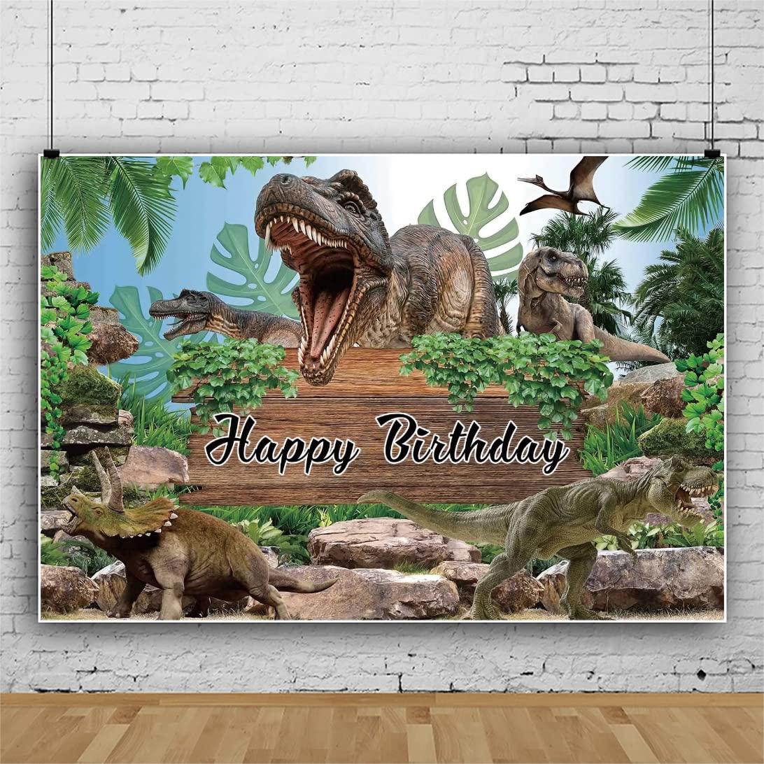 2,2x1,5m Sfondo per dinosauri selvatici Dinosauro tavola di legno sfondo di pietra Baule o dolcetto Giurassico Dinosauro Giungla Natura sfondo fotografico Bambini Ritratti Foto Puntelli