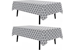 Smiry 2 Pack Vinyl Rectangle Tablecloths