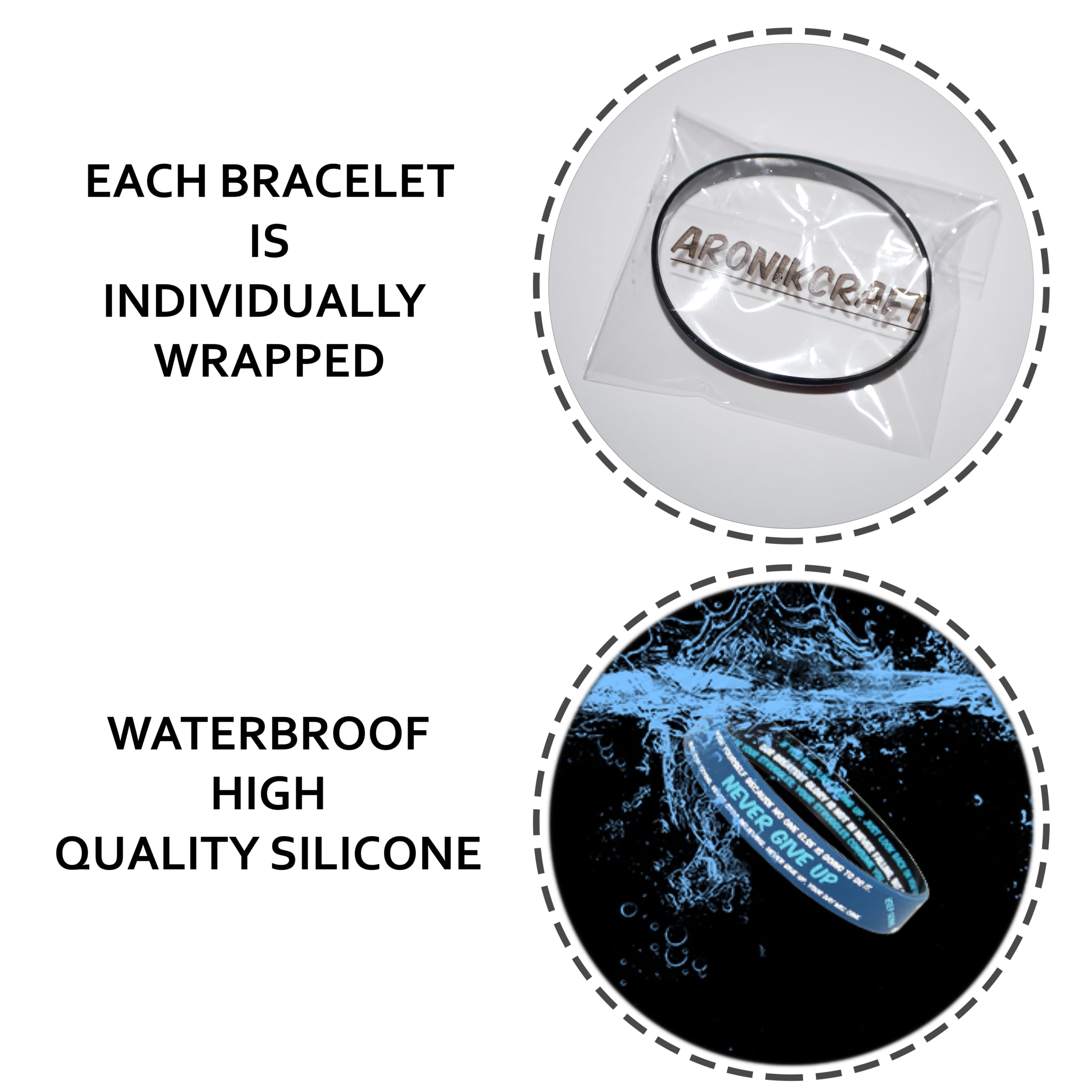 Aroniks Motivational Wristbands: Hidden Messages for Tough Times - Unisex - Get Things Done! - Image 4