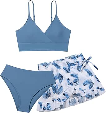 Mädchen Bikini Set 3-teilig - Tankini Mit Shorts Für Strand & Schwimmbad
