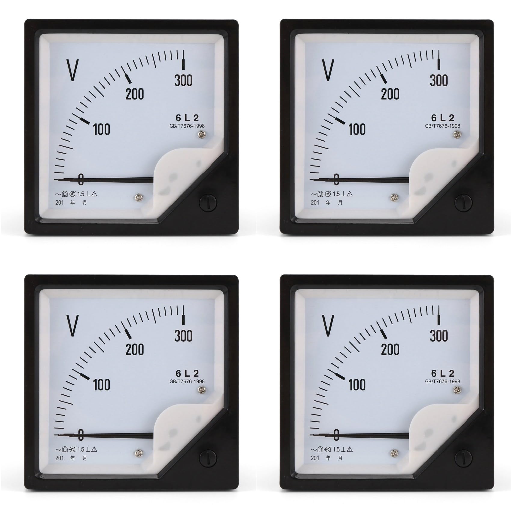Jnchdghwa As Shown 4X 6L2 Voltmeter Ac 300V Pointer Type Voltage Meter Mechanical Header
