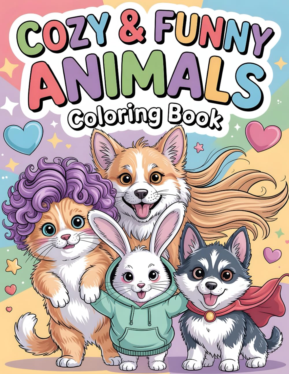 Cozy & Funny Animals Coloring Book: A Relaxing Collection of Cute and Silly Creatures for Stress Relief & Joy