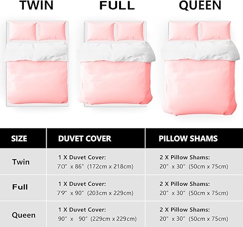 Miniatura 6 de Axihzcv Lindo juego de ropa de cama de dibujos animados tamaño individual, juego de funda de edredón para niñas y mujeres, juego de cama reversible