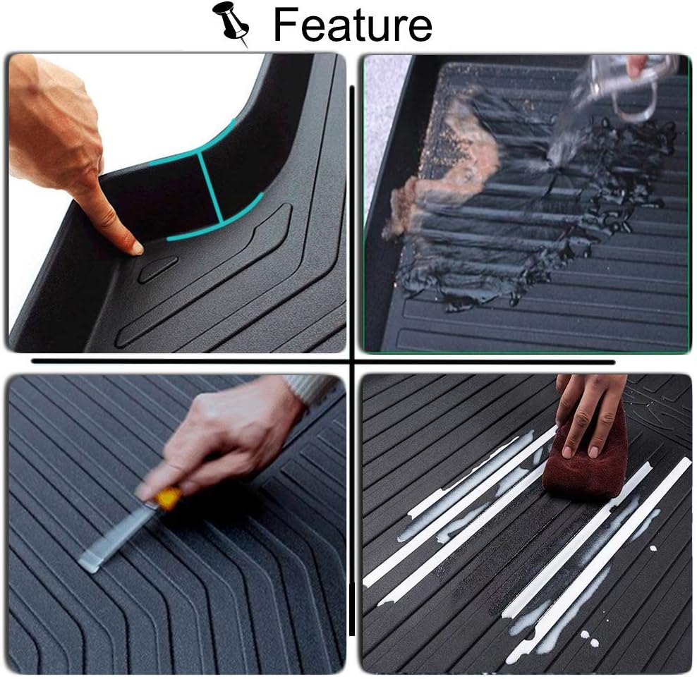 Cargo Liner Rear Cargo Tray Trunk Floor Mat Waterproof Protector Black for 2016 2017 2018 2019 2020 2021 Honda Civic Sedan by Kaungka(Not Fit for Honda Civic Hatchback)