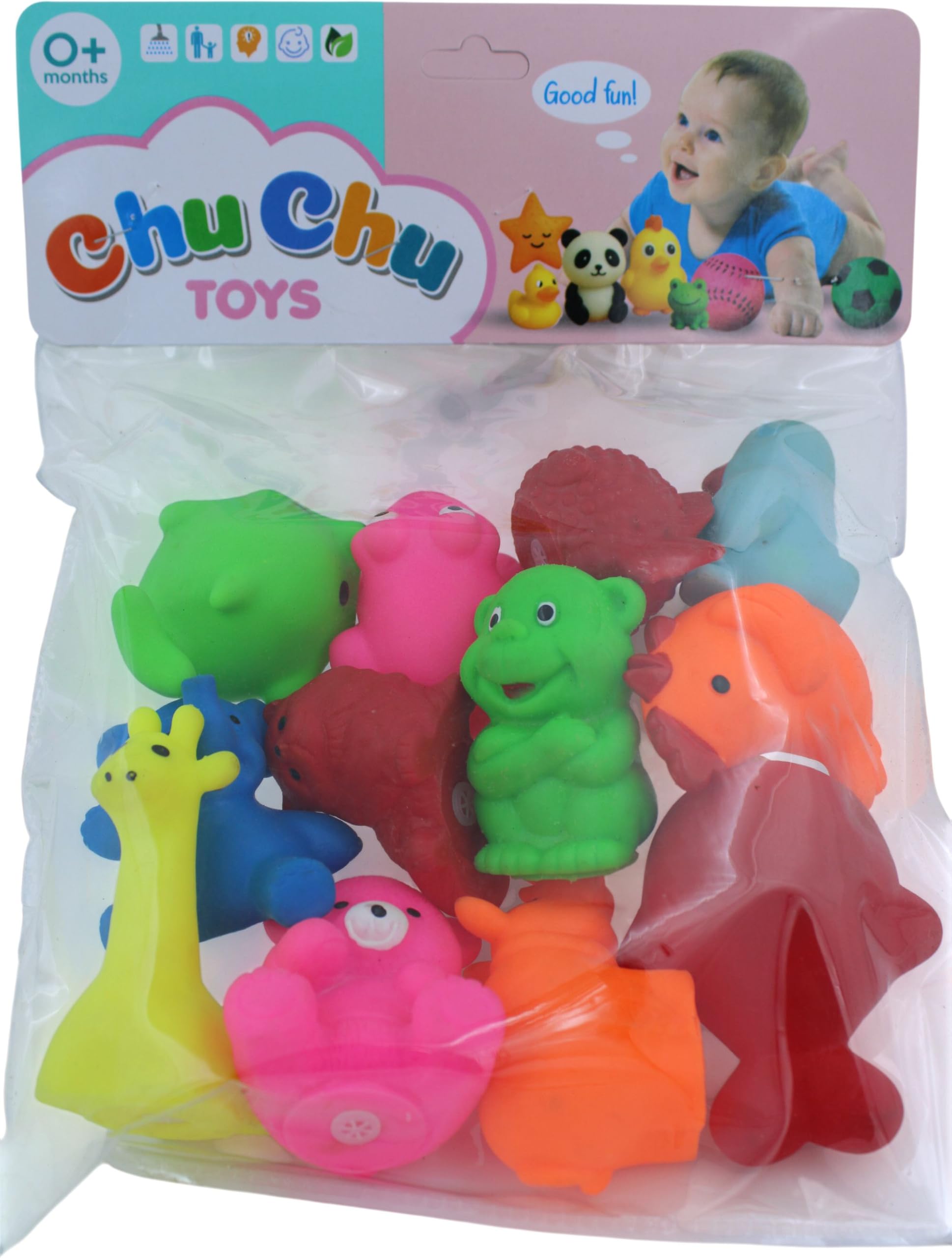 12 Baby Animal Shape Toys SC-117 Chu-Chu Sound with BPA Free Non-Toxic for Kids 4