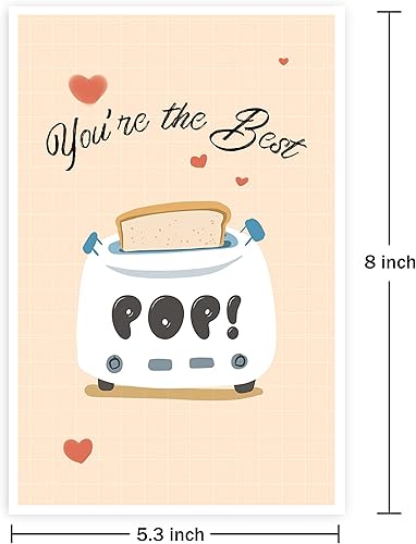 Miniatura 2 de Cute Toast - Tarjeta para el día del padre, con texto en inglés "Lovely You Are The Best Pop", tarjeta de cumpleaños especial para papá