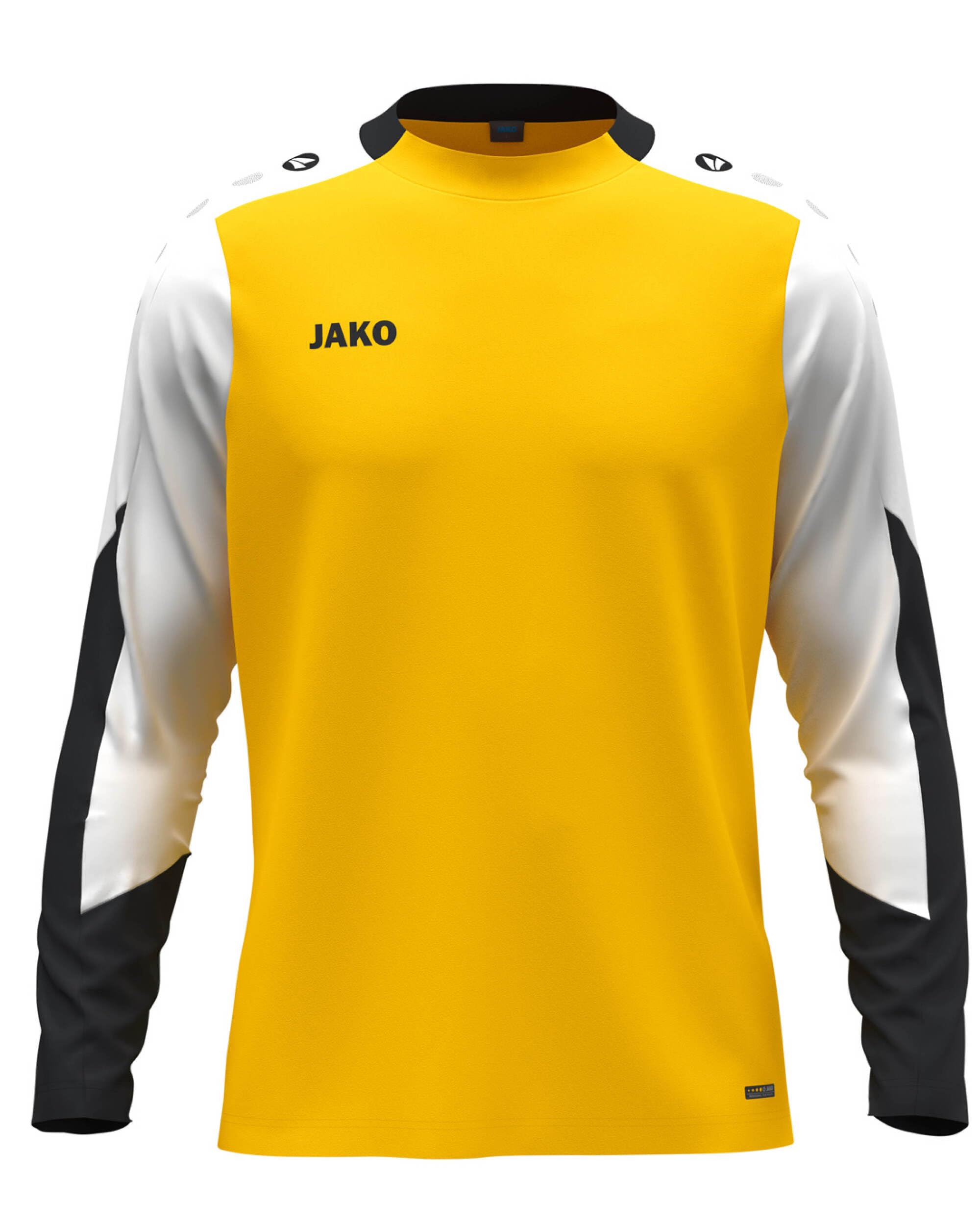 JAKO Unisex Longsleeve-Shirt Dynamic, gelb/weiß/schwarz, S