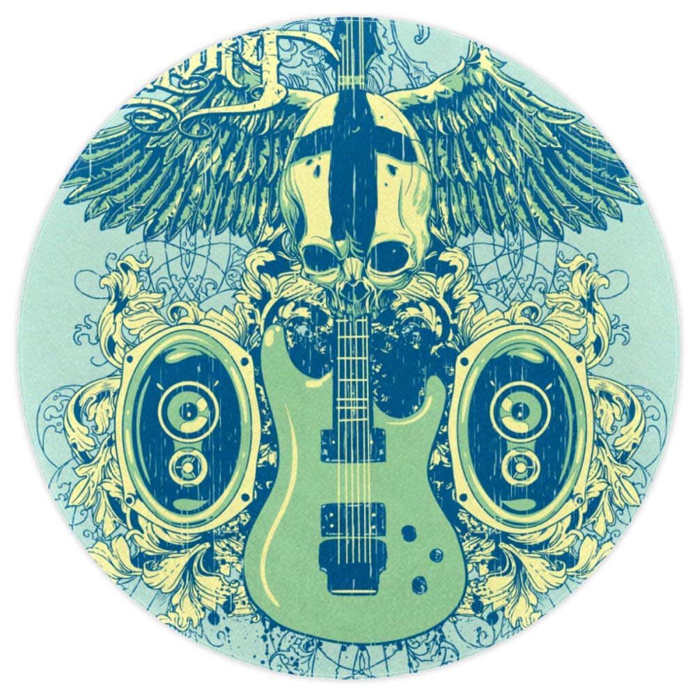 Tapis rond haut-parleurs de guitare idéal pour votre salle de jeux et salon