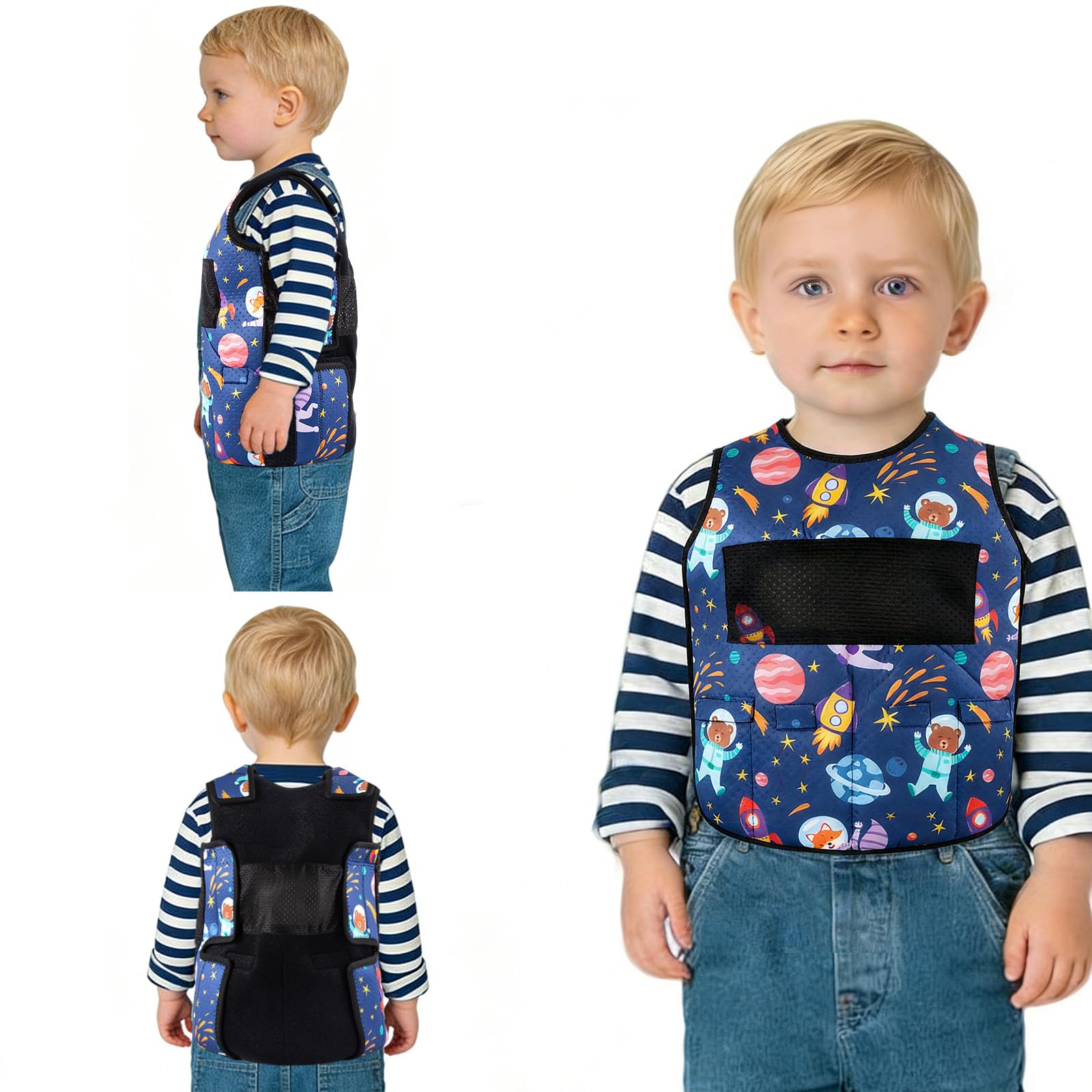 Gewichtsweste Kinder & Kompressionsweste | Weighted Vest als ADHS & Autismus Hilfsmittel | Sensorik Kleidung gegen Reizüberflutung & SPD | Verstellbarer Tiefendruck, Jungen & Mädchen