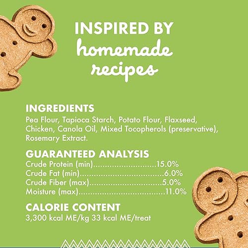 Vista 13 de Buddy Biscuits Grain Free Dog Treats, al horno en los EE. UU., Trate de gran tamaño con mantequilla de maní natural 14 oz