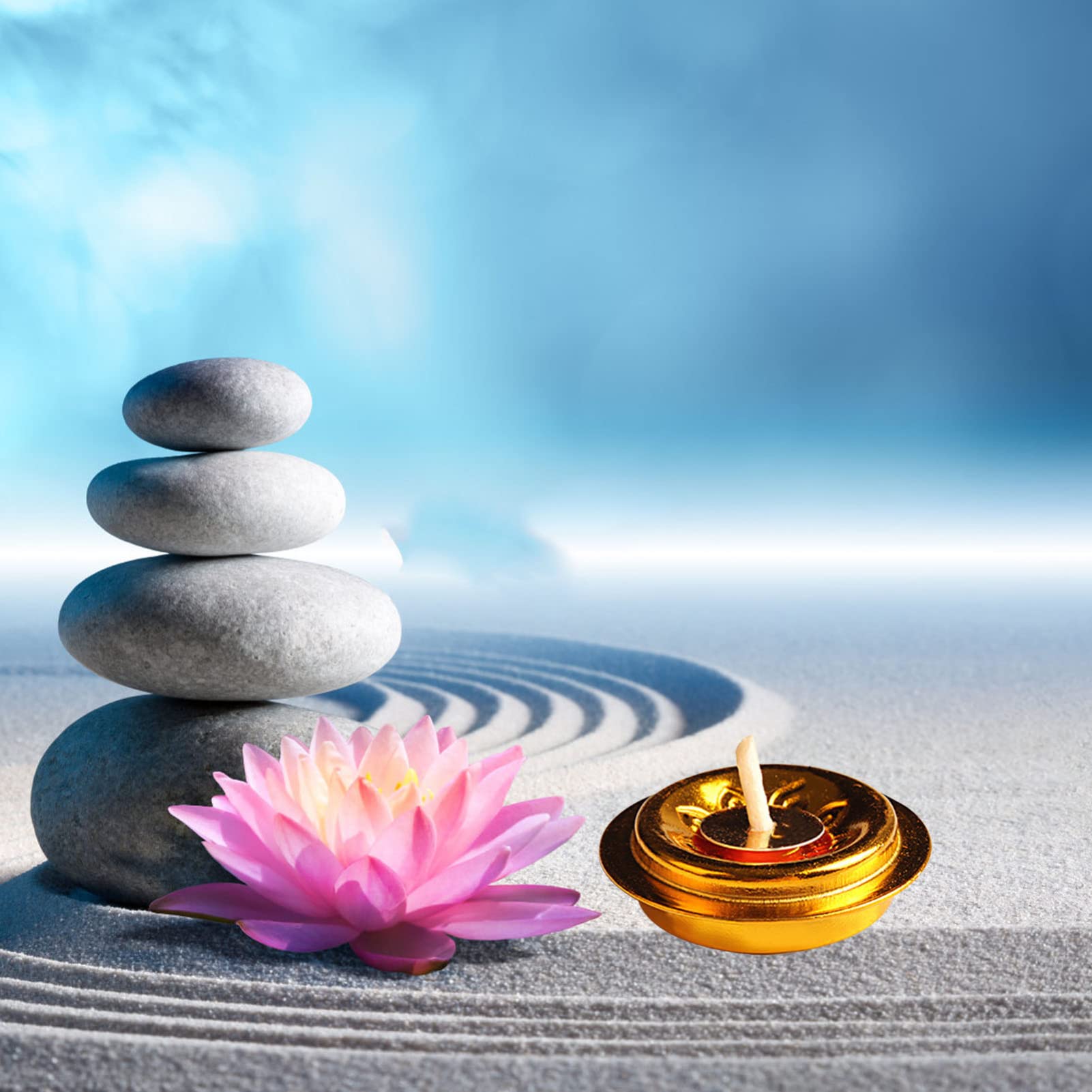 10 Supporti Galleggianti Per Stoppini - In Metallo Dorato, Per Lampade A Olio E Candele - Foto 7