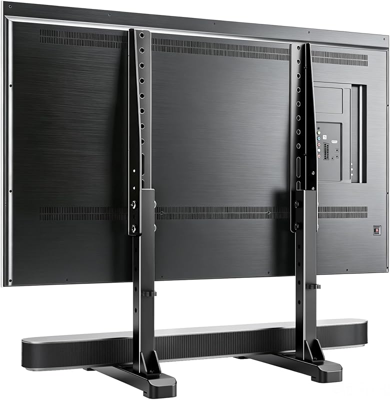 Soporte universal para TV de repuesto para la mayoría de televisores de 22 a 75 pulgadas | Gestión de cables ajustable en altura de 8 niveles, capacidad de carga máxima 110 libras universal