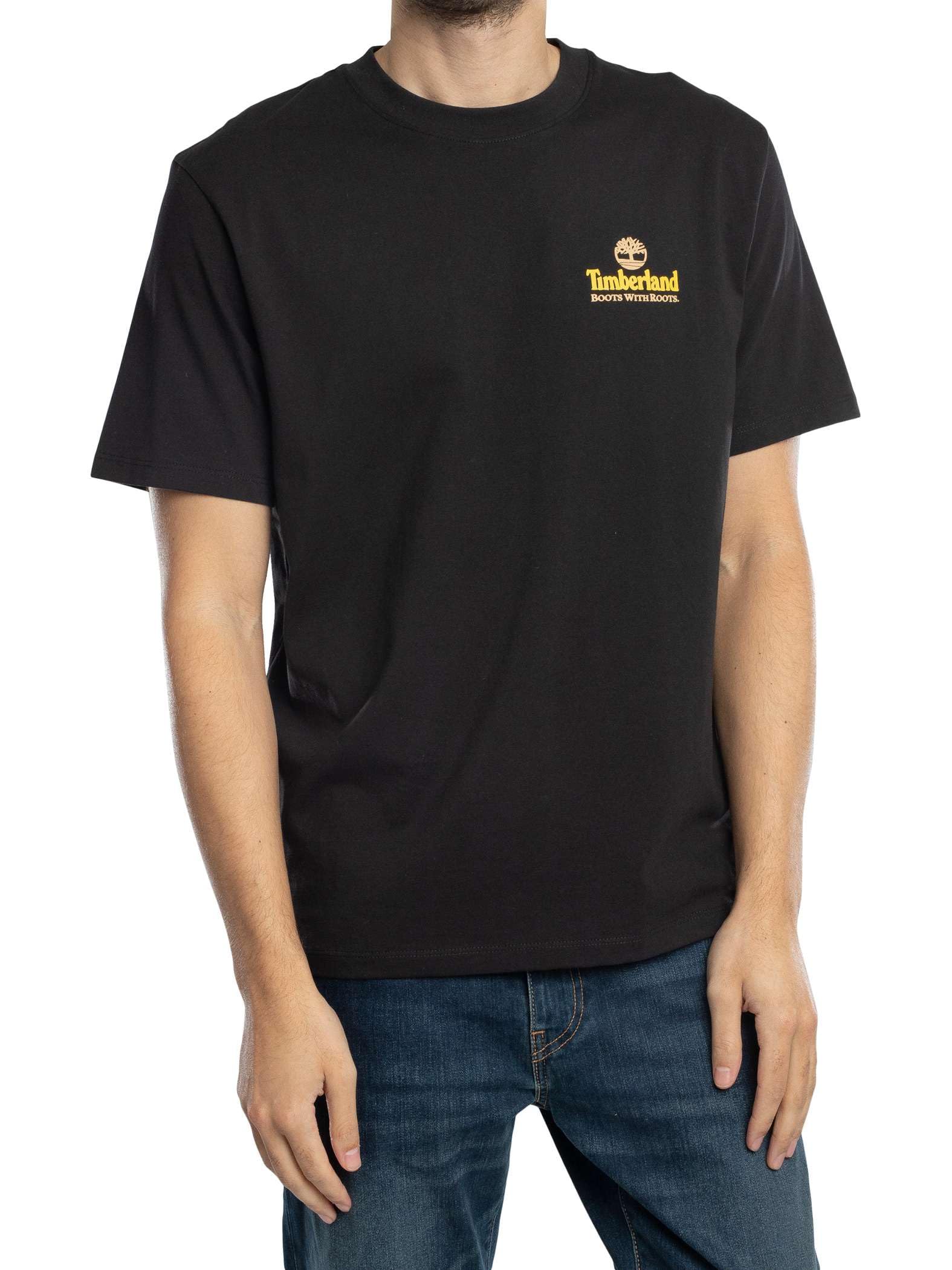 Timberland Men's Black Illustrated Tree Logo T-Shirt, M