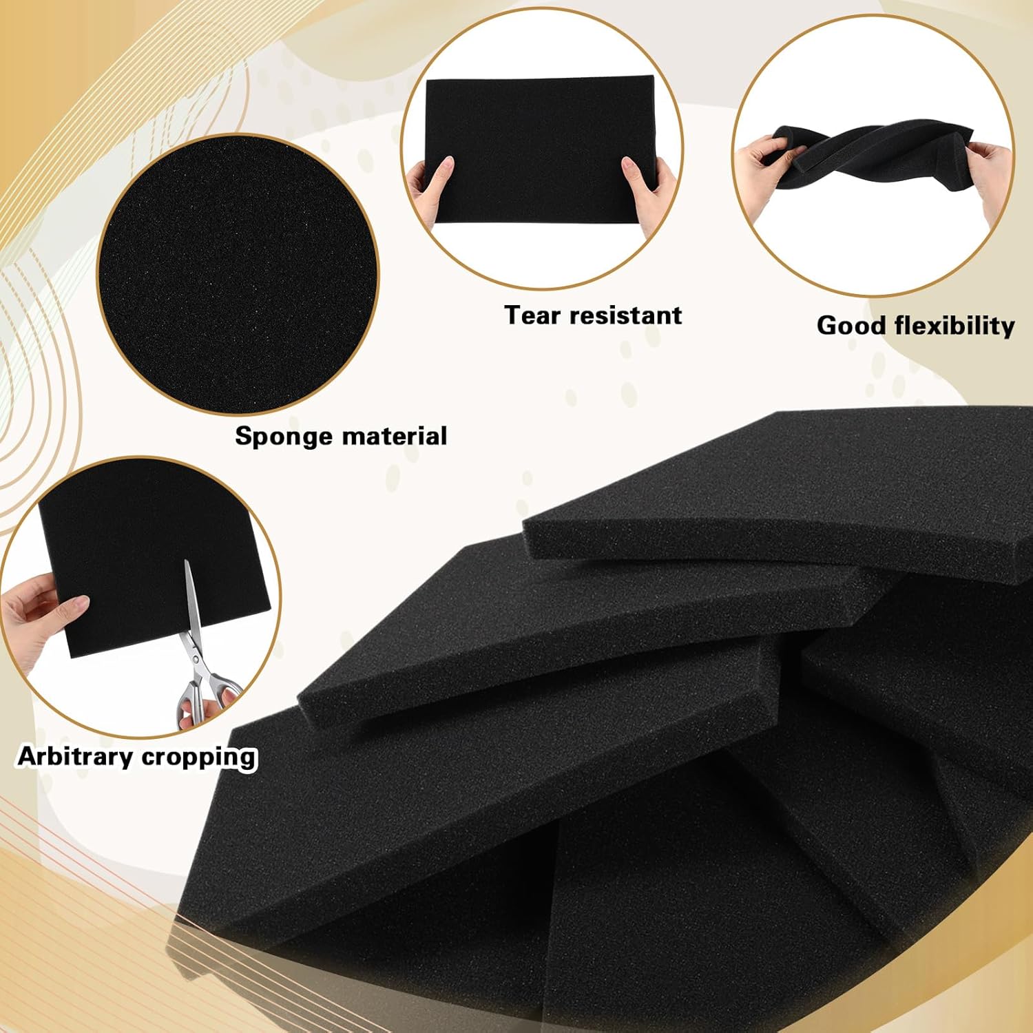 50 Pcs Comic Book Dividers Black Comic Dividers for Storage, 11.26 x 7.24 Inch 40d High Elastic Sponge Partition Pad, Multi Functional Foam Block for Comics Cartoon Sorting, Sport Supplies