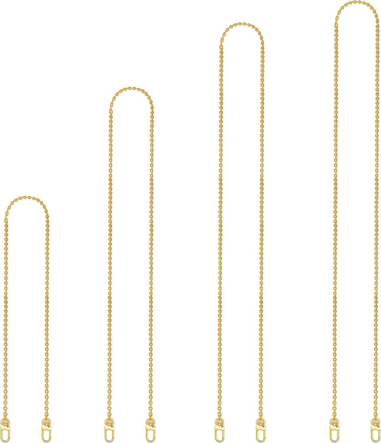 jiesinlov Purse Chain Strap CrossBody Handbag Gold Chains Shoulder Bag Strap Replacement,with Metal Buckles (B 35.4in) - Image 6