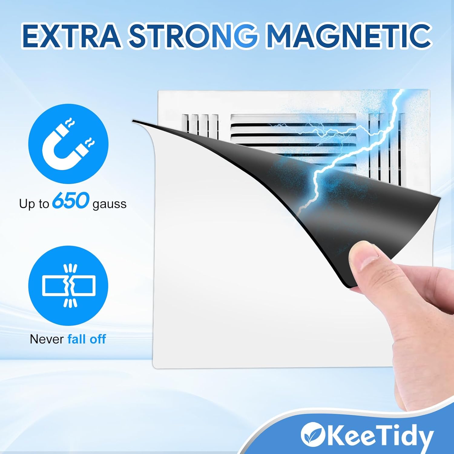 Square Magnetic Vent Covers, 10" x 10" Magnetic Air Vent Covers for Home, Ceiling, Floor, Wall, HVAC, AC, and Heater Vents, 4 Pack