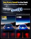 GKU 4K Double Dash Cam avant et arrière, STARVIS 2 Capteur 5,8 GHz WiFi6 Jusqu'à 20MB/s, Commande vocale, caméra Dash avec GPS, WDR Vision nocturne, 24H Mode de stationnement, enregistrement de boucle, supercondensateur (non) SD Carte)