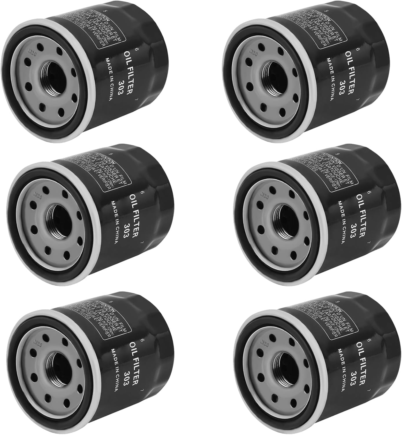Oil Filter for Yamaha BRUIN 350 KODIAK 400 450 WOLVERINE GRIZZLY 660 RHINO XVZ1300 XV1600 XV1700 XV1900 ROAD STAR YZF R1 R6 VMX1200 1700 1996-2015 (6PCS)