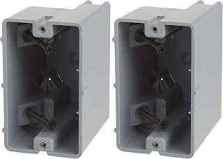 Southwire Southwire MSB1G One Gang Device Box with Depth Adjustable; Heavy Duty 42lb; Gray (Pack of 2)