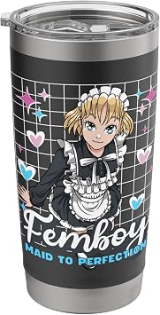 Femboy Anime Maidcore Maid To Perfection Femboy Stainless Steel Insulated Tumbler