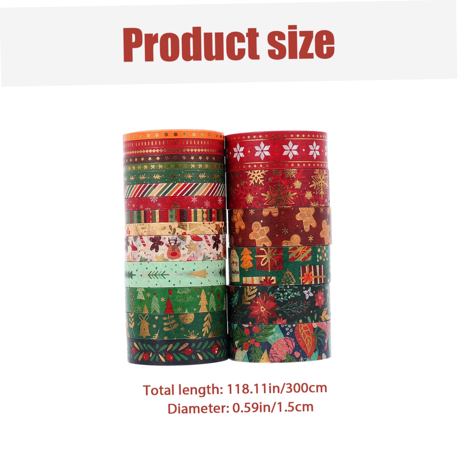 STOBOK 105rollen Teiliges Weihnachts Washi Tape Dekorative Klebebänder Für Scrapbooking Geschenkverpackung Und Kreative Projekte Für Kalender Und Planer