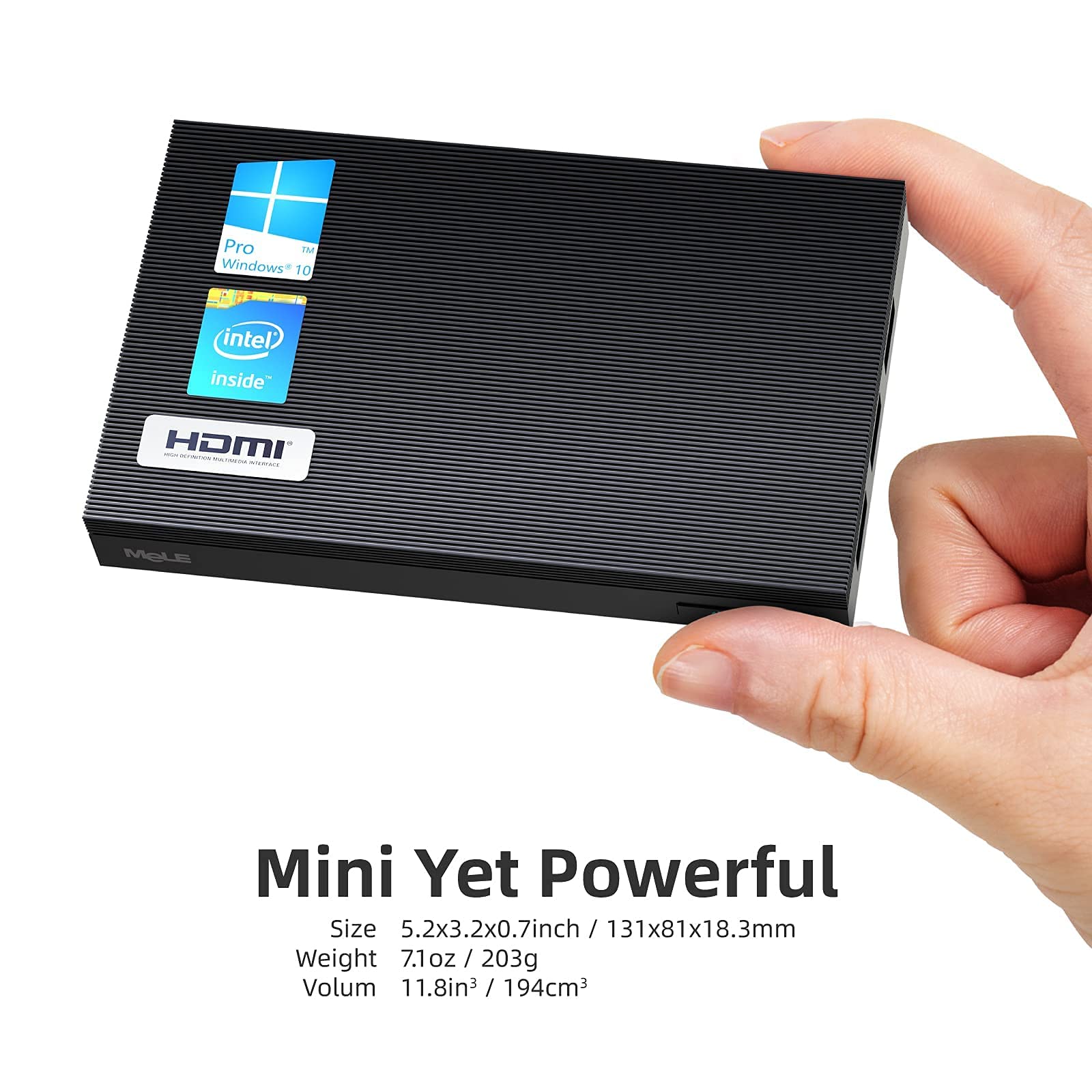 Buy MeLE Quieter2Q Mini PC Fanless Windows 11 Pro Celeron J4125 Micro ...