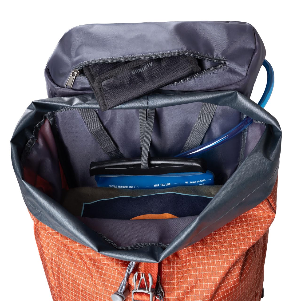 Alpinus - Plecak turystyczny Ampato 30 L, plecak sportowy i outdoorowy, trekkingowy 8 kieszeni, ergonomicznie uformowany, plecaki turystyczne - ceglastoczerwony