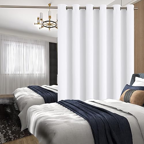 Miniatura 3 de BGment Cortina de puerta corredera de moda de 120 x 96 pulgadas, cortinas opacas térmicas anchas para oscurecer la habitación, cortina divisora de