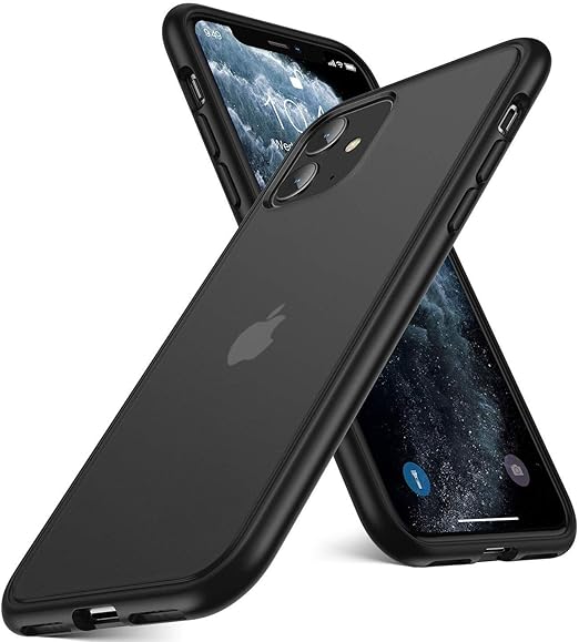 Amozo Ultra Hybrid Camera Protection Matte Back Case Cover for iPhone 11 6.1 (Poly Carbonate TPU|Black) at Rs. 284