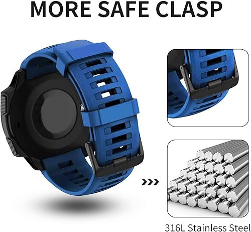 Miniatura 2 de BaayCerrie for Garmin Instinct Watch Bands Replacement, Soft Silicone Strap Compatible with Garmin Instinct 2 SolarTactical