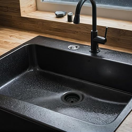 Miniatura 6 de Westbrass D2082S-62 Brida y colador de eliminación de residuos extraprofundos, negro mate