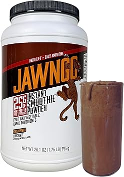 Chocolate Protein Smoothie Powder - 25G Whey Protein + Real Fruits & Vegetables - Blueberry, Banana, Spinach, Kale, Turmeric, Coconut Milk - Smooth Texture, Great Taste - 15 Servings