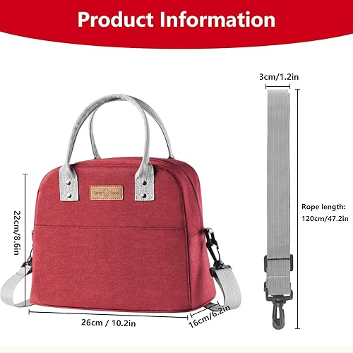 Miniatura 2 de Zxglxinyao Bolsa de almuerzo para mujeres y hombres, lonchera aislada para adultos, bolsas de almuerzo, contenedor de alimentos refrigerante