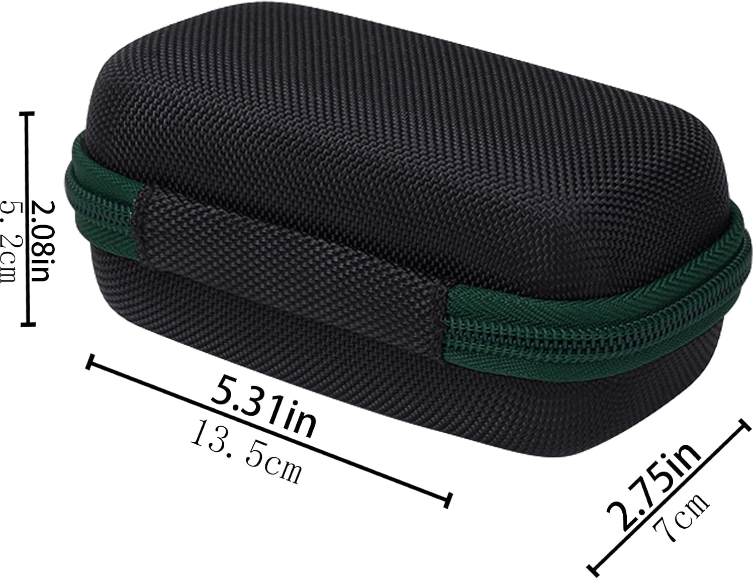Hard Carrying Case Replacement for Garmin eTrex 20/20x/30x/22x/32x Handheld GPS by Aenllosi (Green Zipper)