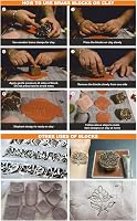 Royal Kraft Virág Mintás Sárgaréz Fa Bélyeg Szett 5 Darab DIY Agyag Kerámia 3