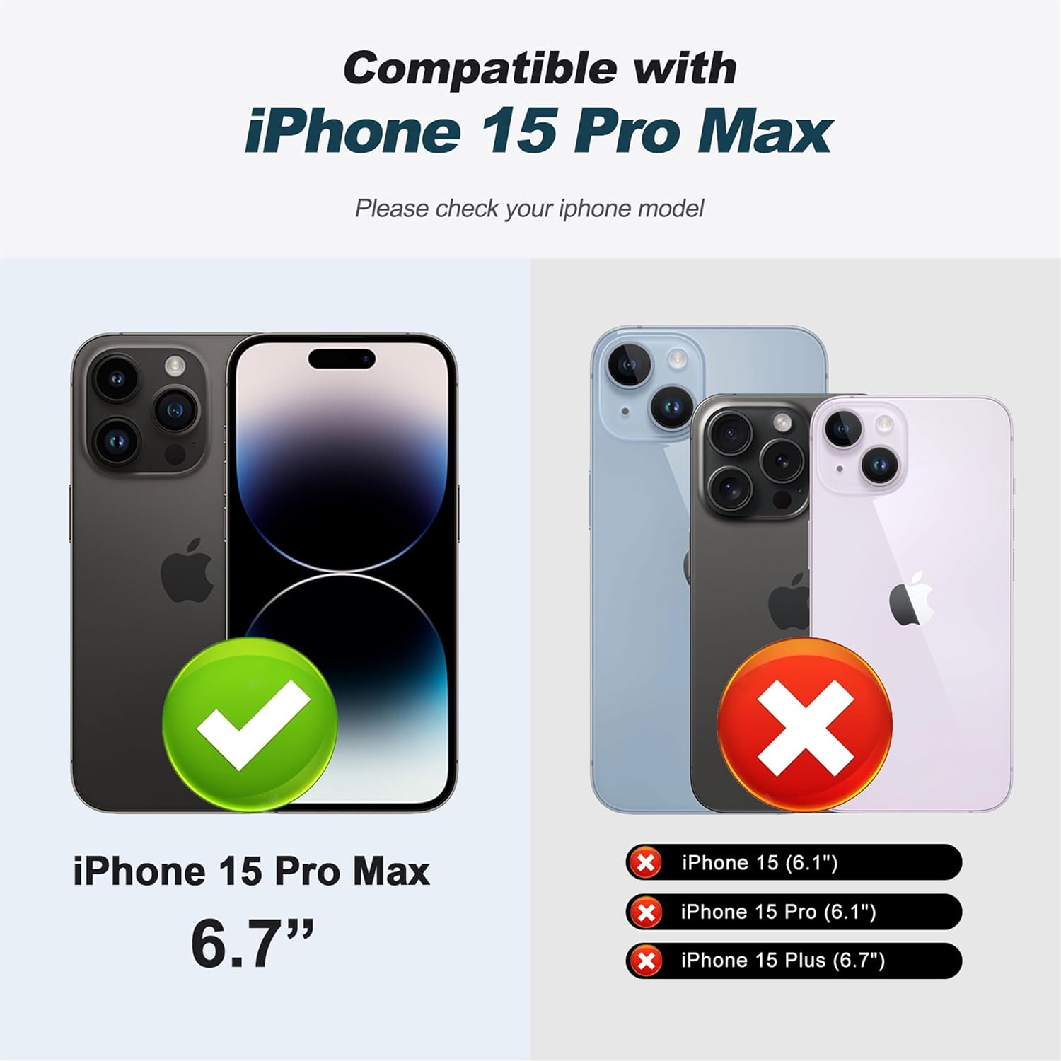for iPhone 15 Pro Max Wallet Case with Stand,PU Leather Flip Credit Card Holder Slots (RFID Blocking),Compatible with Magsafe Magnetic Holder Phone Cover Women Men,Green