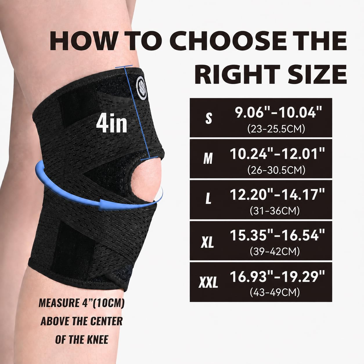 Rodillera con estabilizadores laterales para dolor de rodilla, soporte de rodilla ajustable para recuperación de lesiones de artritis ACL MCL, rodillera transpirable para hombres y mujeres
