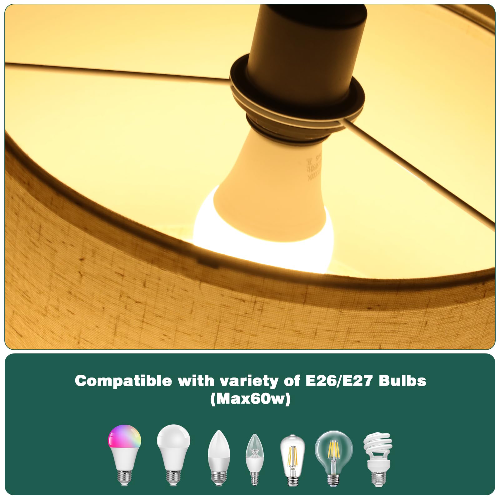 Lampada da terra per soggiorno, 170 cm, ad arco, moderna, con paralume in lino beige regolabile e interruttore a pedale, lampadina LED E27 3000 K inclusa, lampada da lettura per camera da letto