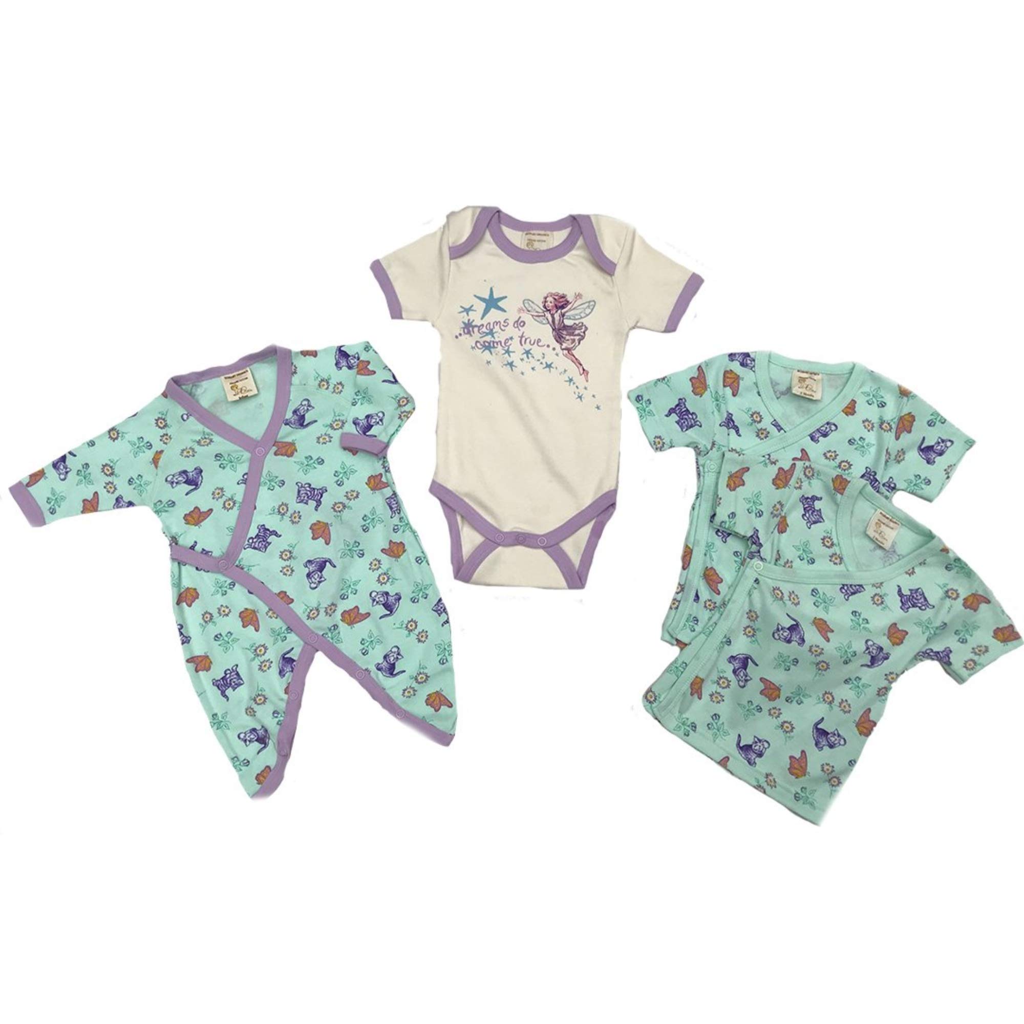 Organic Cotton Kimono, Snap Tees, and Bodysuit 3-6month
