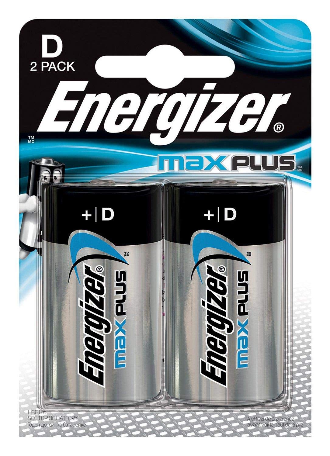 ENERGIZER Lot de 10 Blisters de 2 Piles Alcaline Maxplus Mono/D / LR20 1,5V