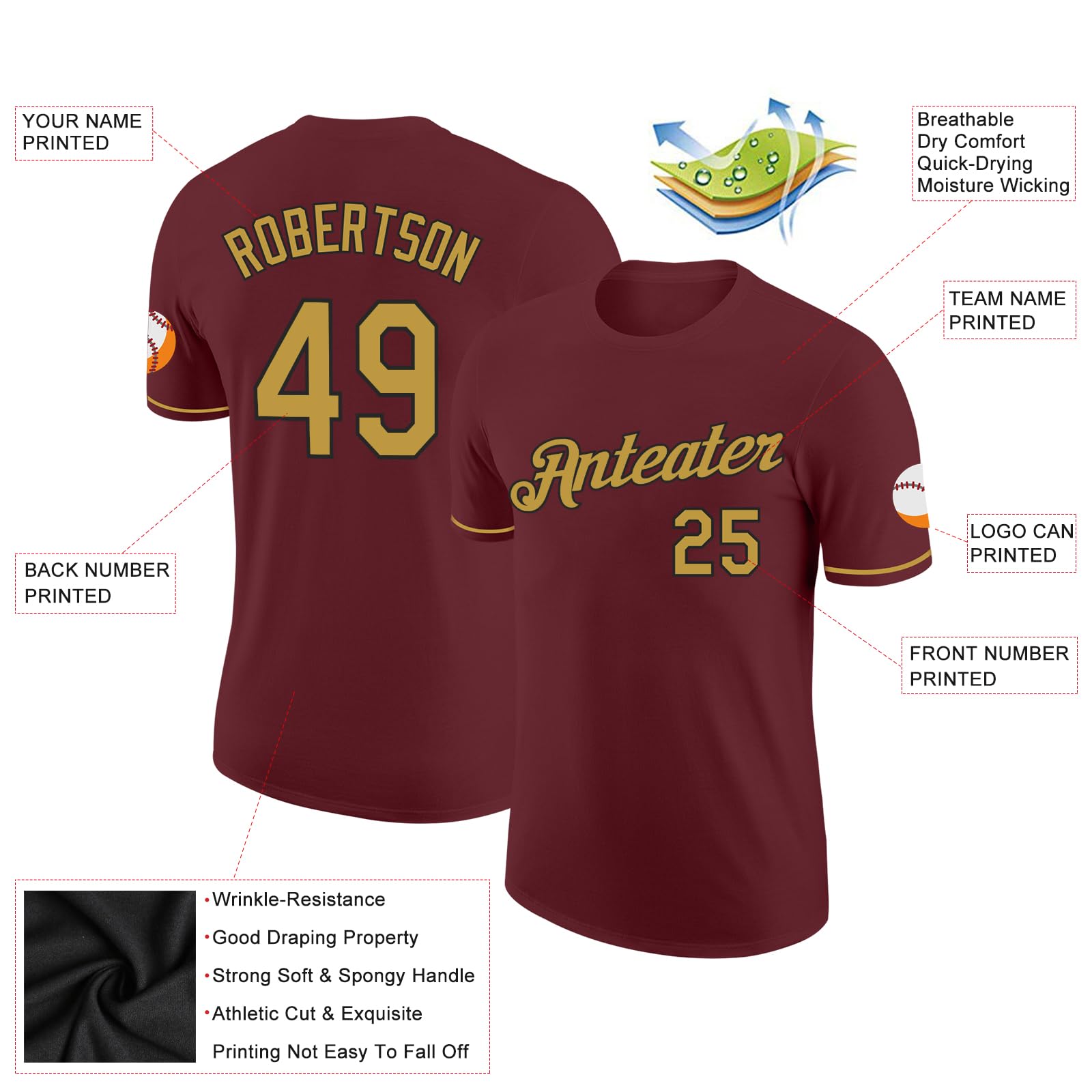 Custom Baseball Shirt Designed Baseball Jersey Personalized Add Your Name Number Hip Hop T-Shirts for Men Women Youth