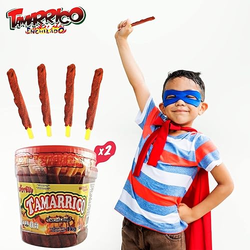 Miniatura 6 de Paquete de 2 palitos Betamex Tamarrico Candy sabor tamarindo 50 piezas 2.2 lbs/2.2 libras - Caramelo mexicano - Chile y tamarindo - Sabor picante