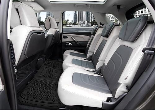 Miniatura 5 de Zone Tech tapete para piso de auto, universal, 1 unidad, largo, en caucho negro sólido de gran capacidad