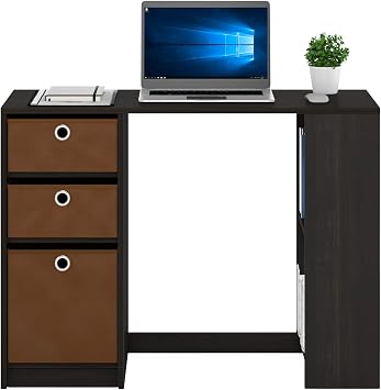 FURINNO Computer Study Writing Desk, Espresso, Model:15110EXBR